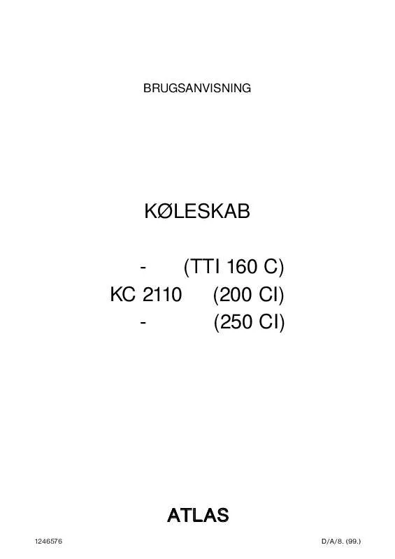 Mode d'emploi ATLAS KC2110