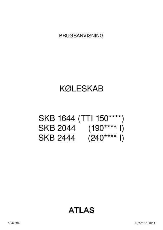 Mode d'emploi ATLAS SKB1644