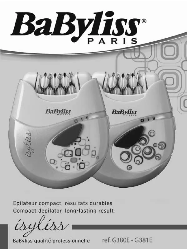 Mode d'emploi BABYLISS G381E