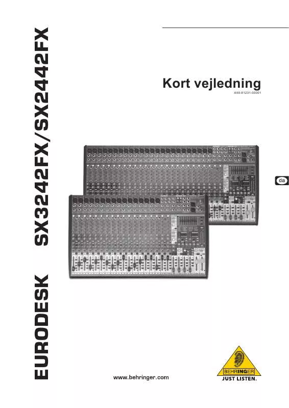 Mode d'emploi BEHRINGER SX2442FX