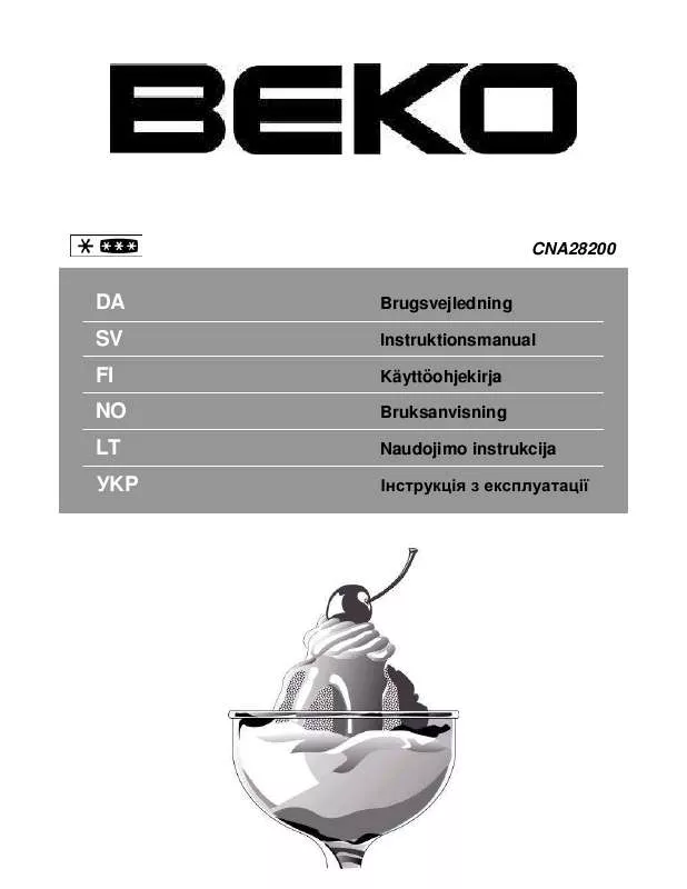 Mode d'emploi BEKO CNA 28200