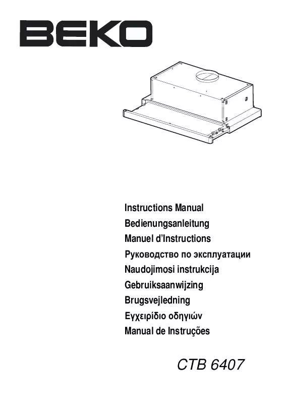 Mode d'emploi BEKO CTB 6407