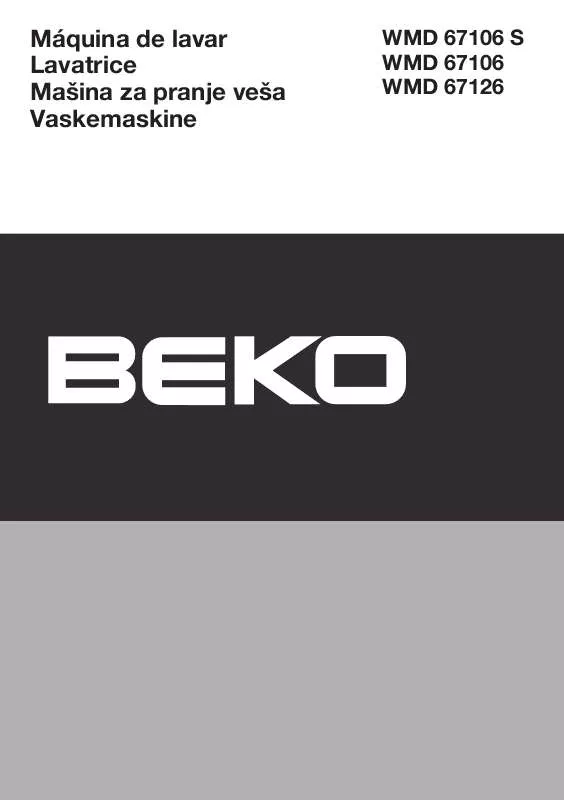 Mode d'emploi BEKO WMD 67106 S