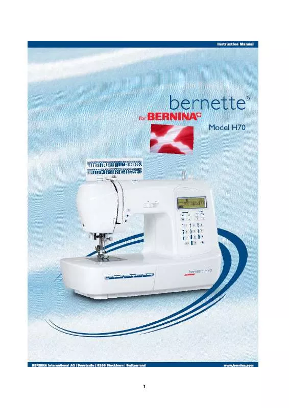 Mode d'emploi BERNINA BERNETTE H70