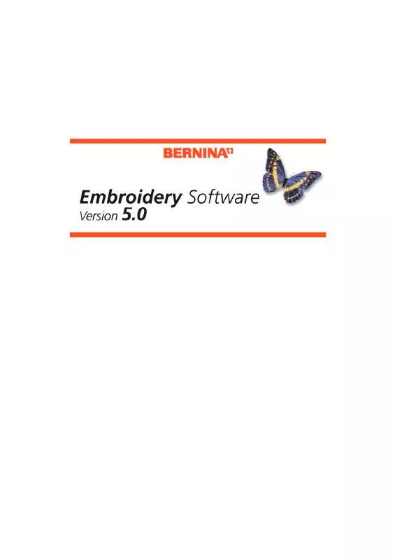 Mode d'emploi BERNINA EMBROIDERY SOFTWARE V5