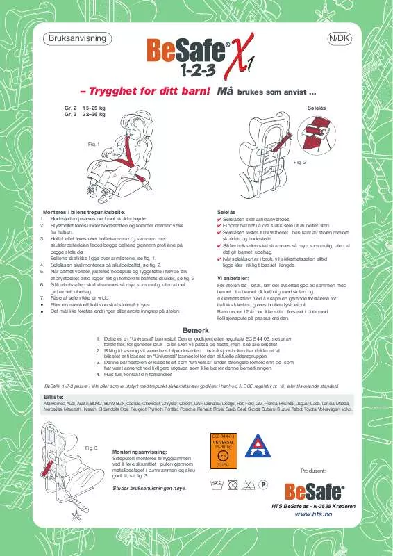 Mode d'emploi BESAFE 1-2-3