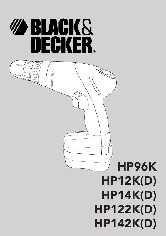 Mode d'emploi BLACK & DECKER HP14K