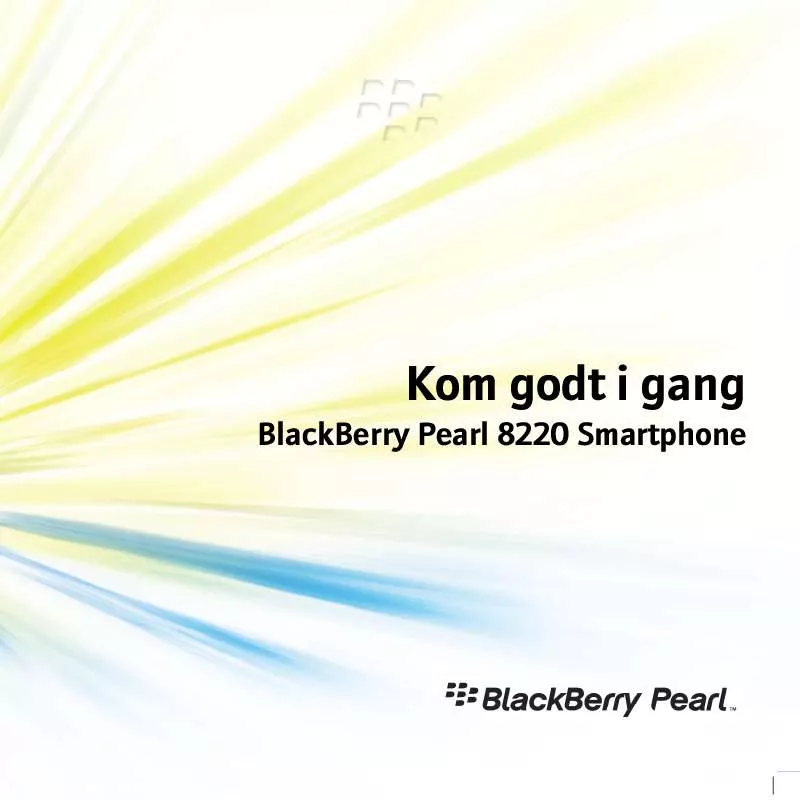 Mode d'emploi BLACKBERRY PEARL 8200