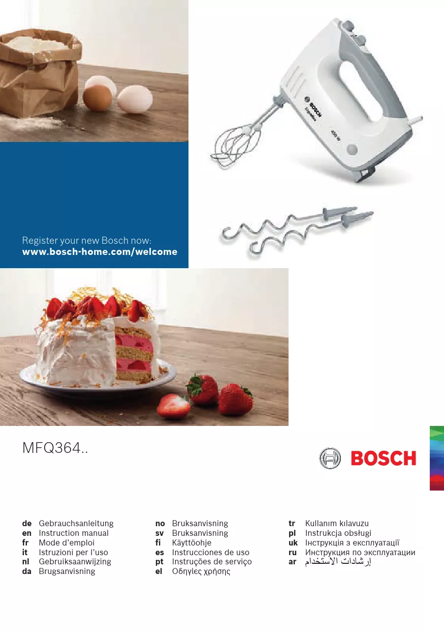 Mode d'emploi BOSCH MFQ36400