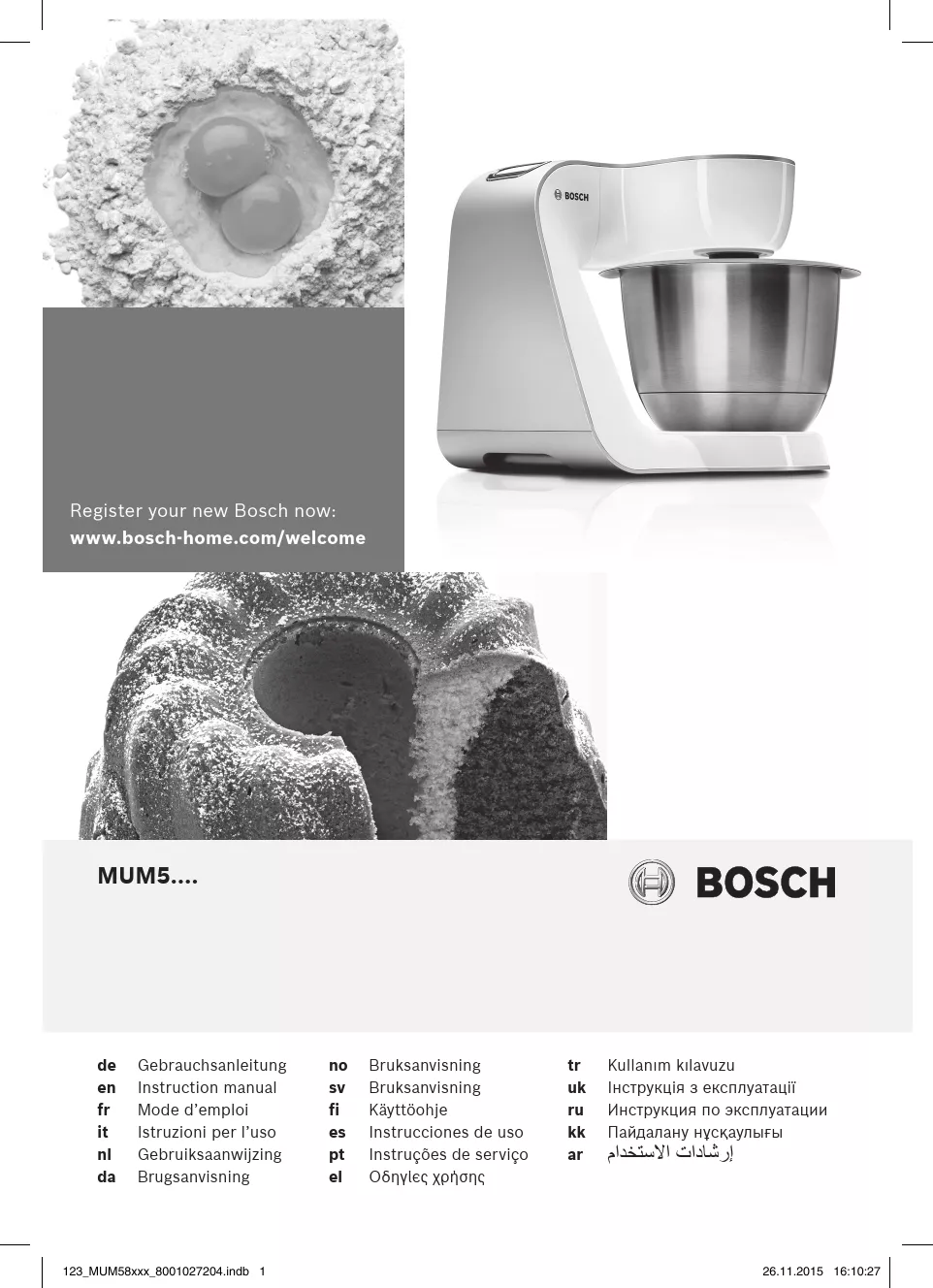 Mode d'emploi BOSCH MUM58235