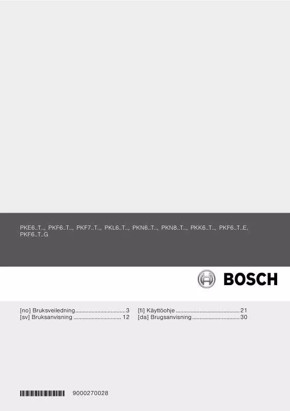 Mode d'emploi BOSCH PKF646T14E