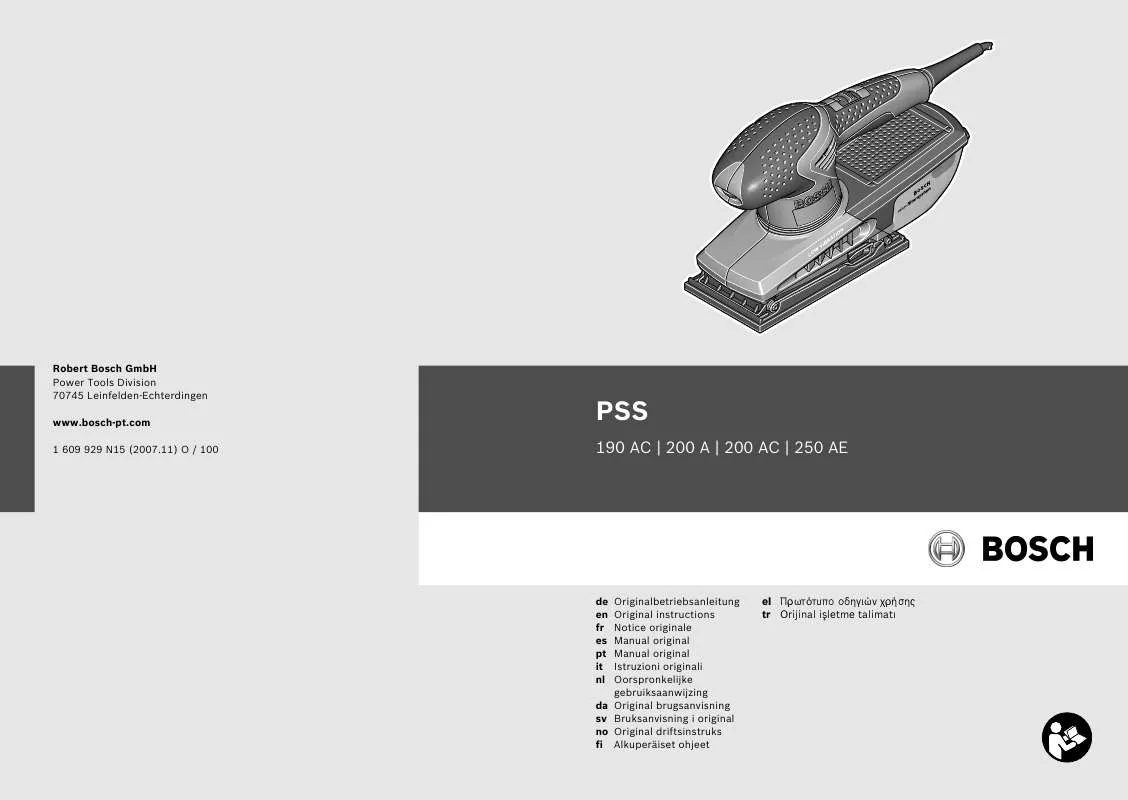 Mode d'emploi BOSCH PSS 200 A