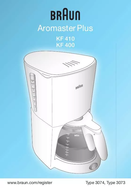 Mode d'emploi BRAUN AROMASTER PLUS