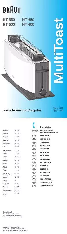 Mode d'emploi BRAUN HT420