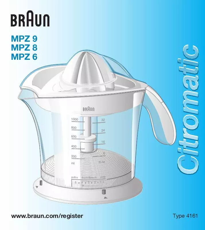 Mode d'emploi BRAUN MPZ 8