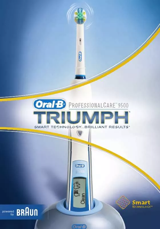 Mode d'emploi BRAUN ORALB PROFESSIONALCARE 9500