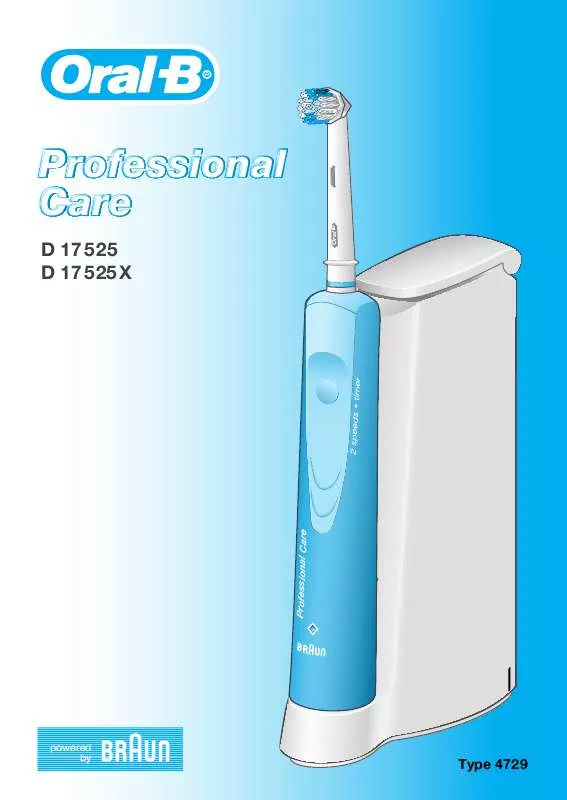 Mode d'emploi BRAUN ORALB PROFESSIONALCARE D17.525