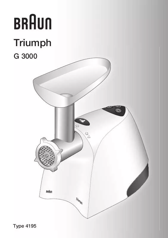 Mode d'emploi BRAUN TRIUMPH