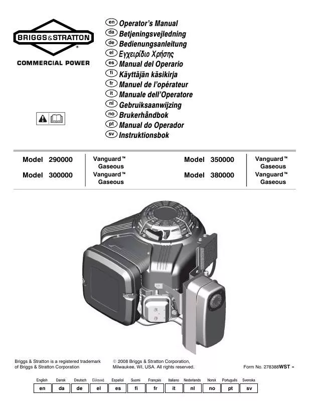 Mode d'emploi BRIGGS & STRATTON 290400