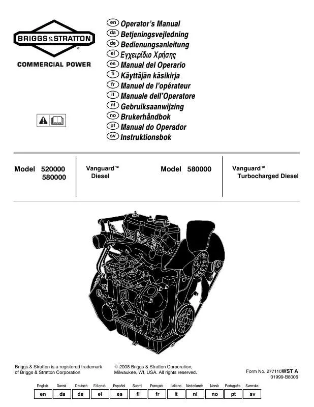 Mode d'emploi BRIGGS & STRATTON 582447