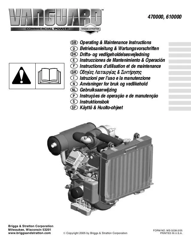 Mode d'emploi BRIGGS & STRATTON 613100