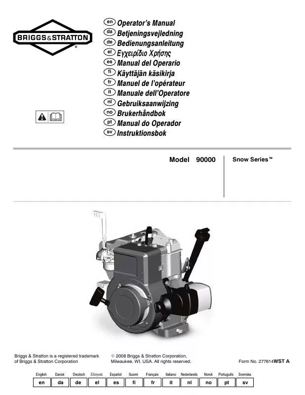 Mode d'emploi BRIGGS & STRATTON 9A400