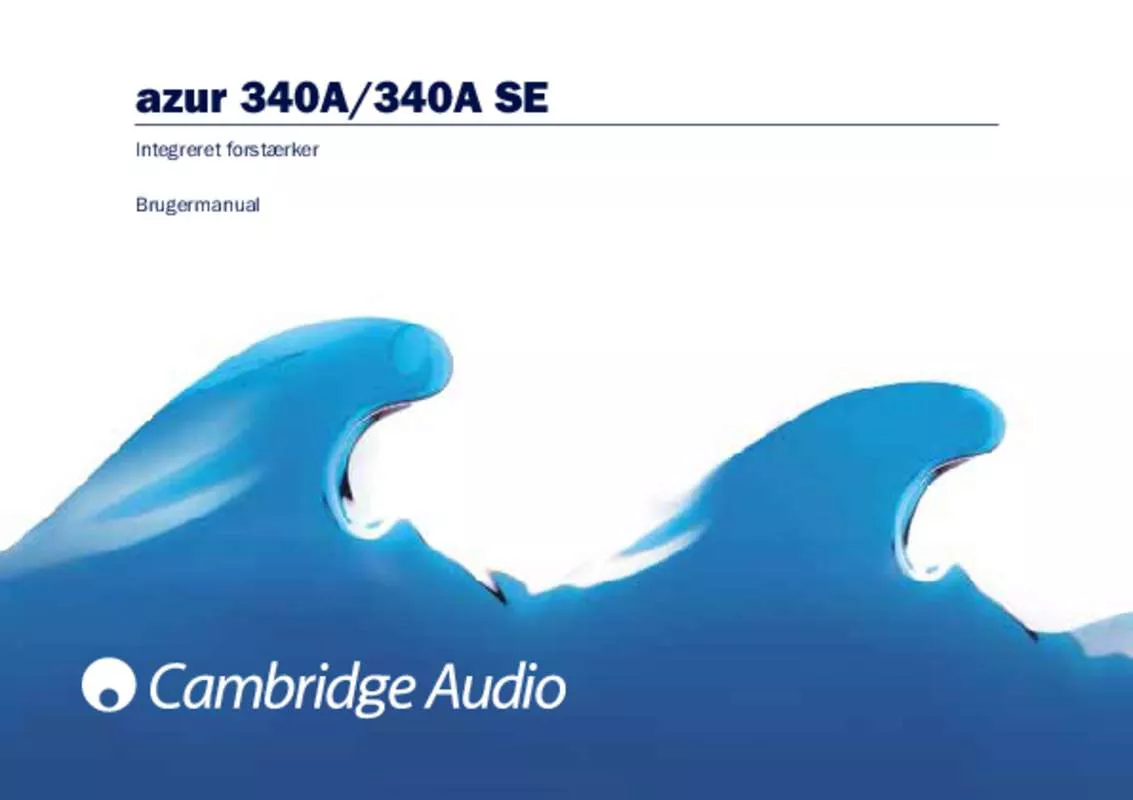 Mode d'emploi CAMBRIDGE AUDIO AZUR 340A