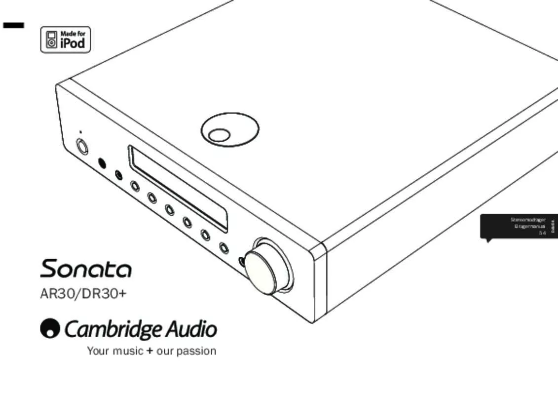 Mode d'emploi CAMBRIDGE AUDIO SONATA AR30 PLUS