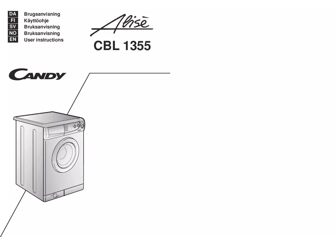 Mode d'emploi CANDY ALISE CBL 1355