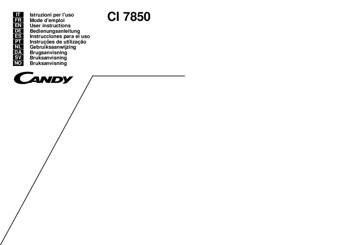 Mode d'emploi CANDY CI 7850