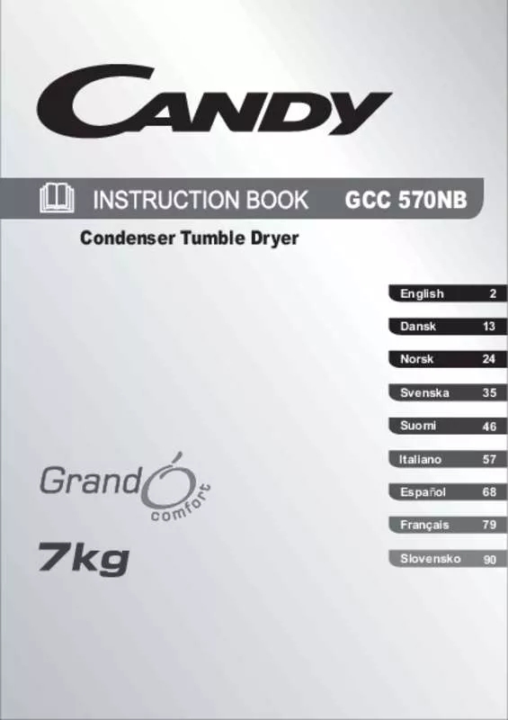 Mode d'emploi CANDY GCC 570NB