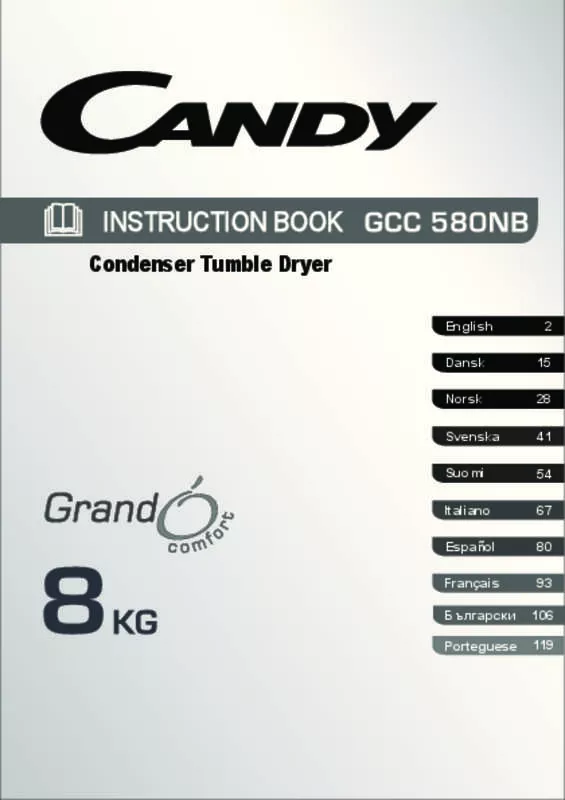 Mode d'emploi CANDY GCC 580NB-S