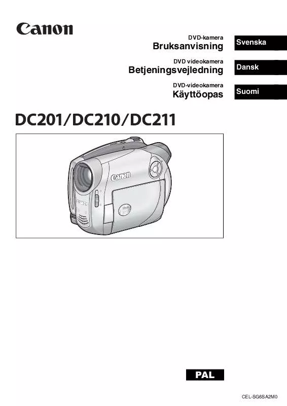 Mode d'emploi CANON DC210