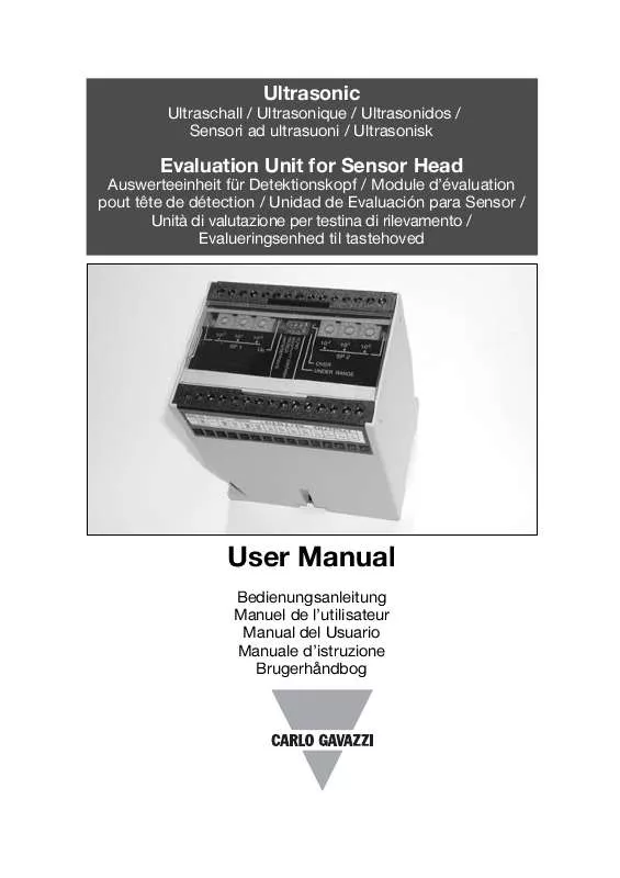 Mode d'emploi CARLO GAVAZZI UC EU 80-1