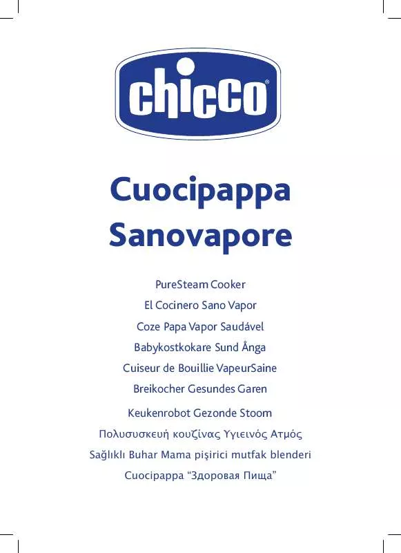 Mode d'emploi CHICCO CUOCIPAPPA SANOVAPORE