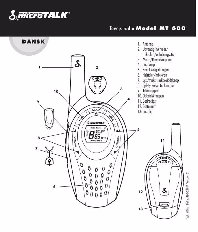 Mode d'emploi COBRA MT 600