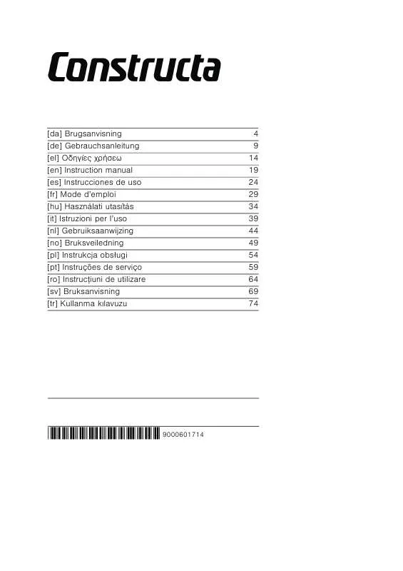 Mode d'emploi CONSTRUCTA CA174251