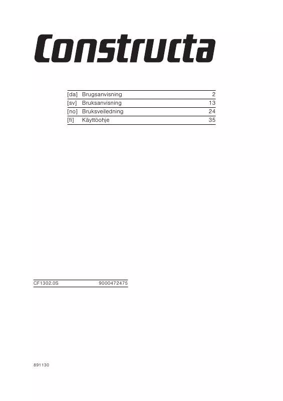 Mode d'emploi CONSTRUCTA CF130220S