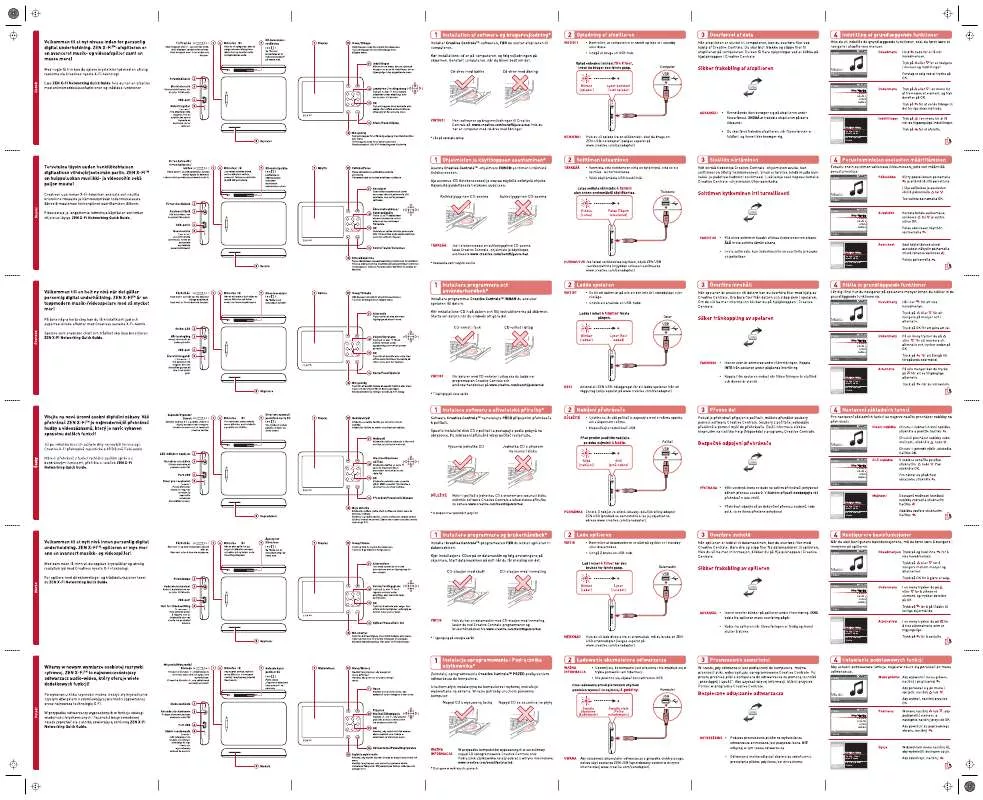 Mode d'emploi CREATIVE ZEN X-FI