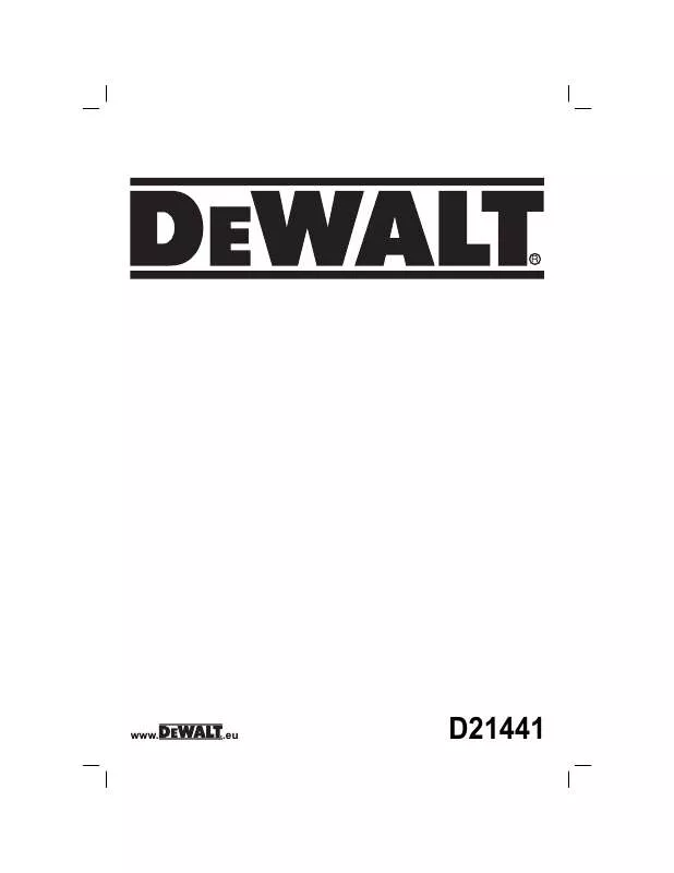 Mode d'emploi DEWALT D21441