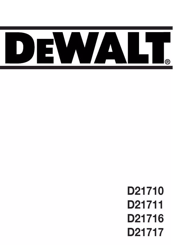 Mode d'emploi DEWALT D21710