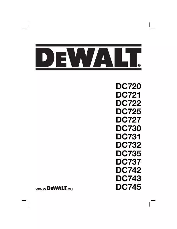 Mode d'emploi DEWALT DC745KA