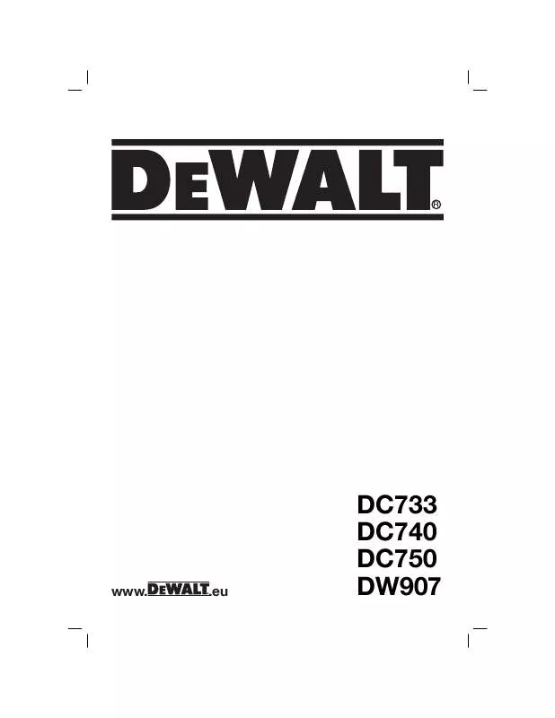 Mode d'emploi DEWALT DC750KA