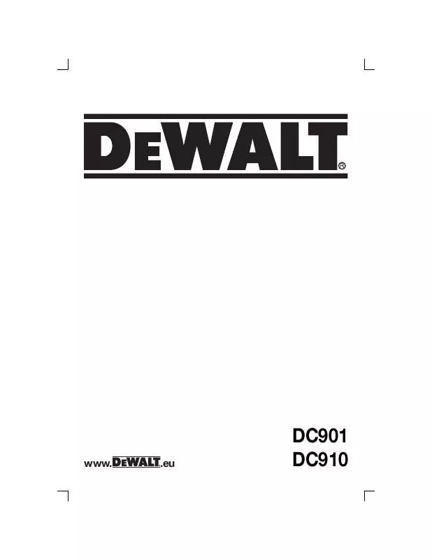 Mode d'emploi DEWALT DC901KL