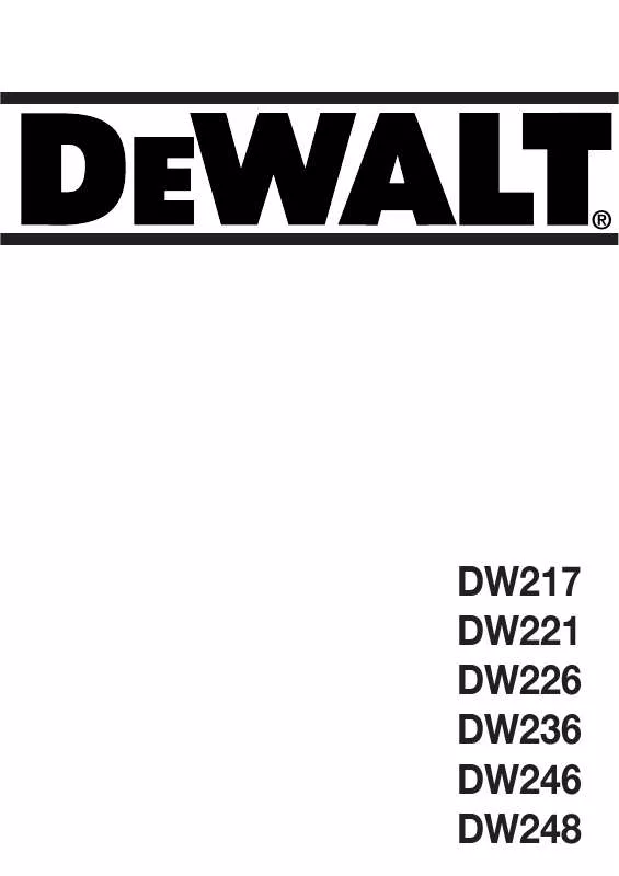 Mode d'emploi DEWALT DW236I