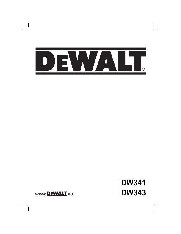 Mode d'emploi DEWALT DW341K