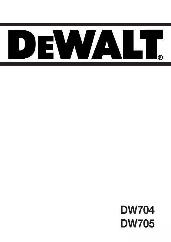 Mode d'emploi DEWALT DW704