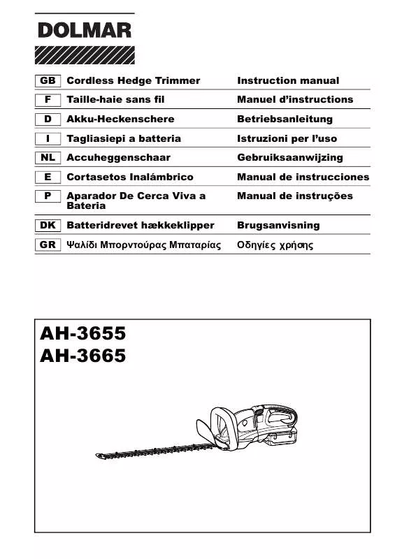 Mode d'emploi DOLMAR AH-3655