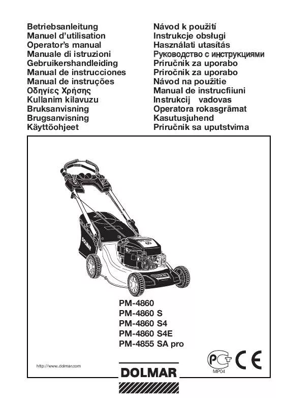 Mode d'emploi DOLMAR PM-4860 S