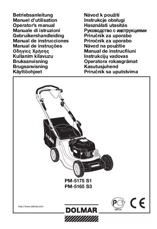 Mode d'emploi DOLMAR PM-5165 S3